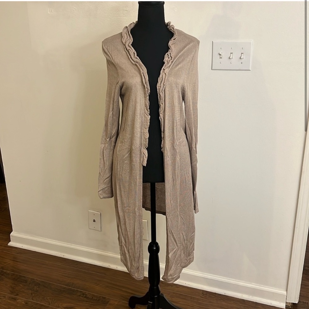 Chico's Long Duster Cardigan
Nude beige tan